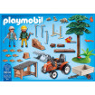 Depozit cherestea cu tractor Playmobil Country