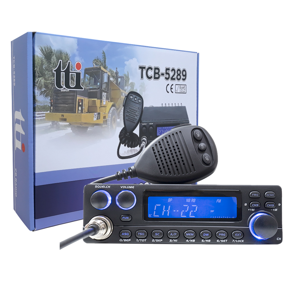 Statie radio CB TTI TCB-5289 by Anytone conceputa pt. comunicare la distante mari intre autoturisme - camioane