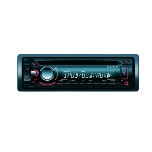 MP3/CD Player auto Sony CDXG2001UI control direct iPod/iPhone, 4 x 55W, USB, Aux-in