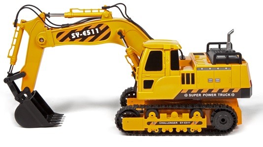 Excavator Double Eagle, cu Telecomanda 1:20 - Galben