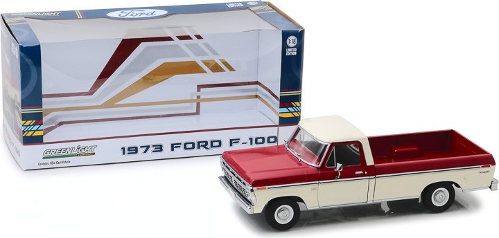 1973 Ford F-100 - Red and White Two-Tone 1:18