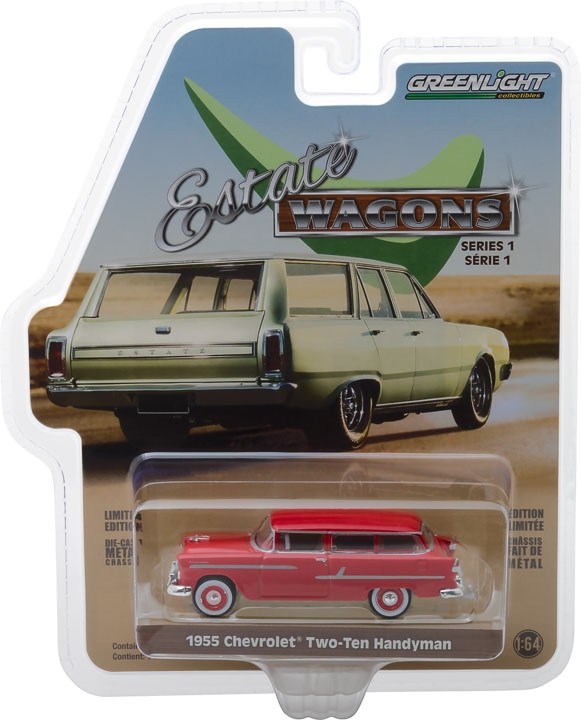 1955 Chevrolet Two-Ten Handyman - Gypsy Red Solid Pack - Estate Wagons Series 1 1:64