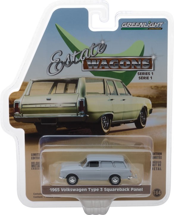 1965 Volkswagen Type 3 Panel Van - Light Grey Solid Pack - Estate Wagons Series 1 1:64