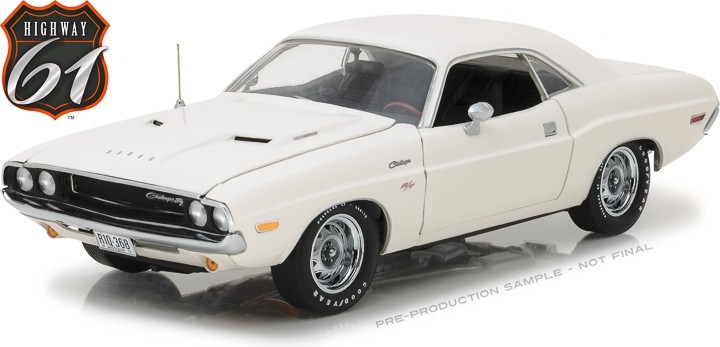 Macheta auto HIGHWAY 61, 1970 Dodge Challenger R/T - Alb 1:18