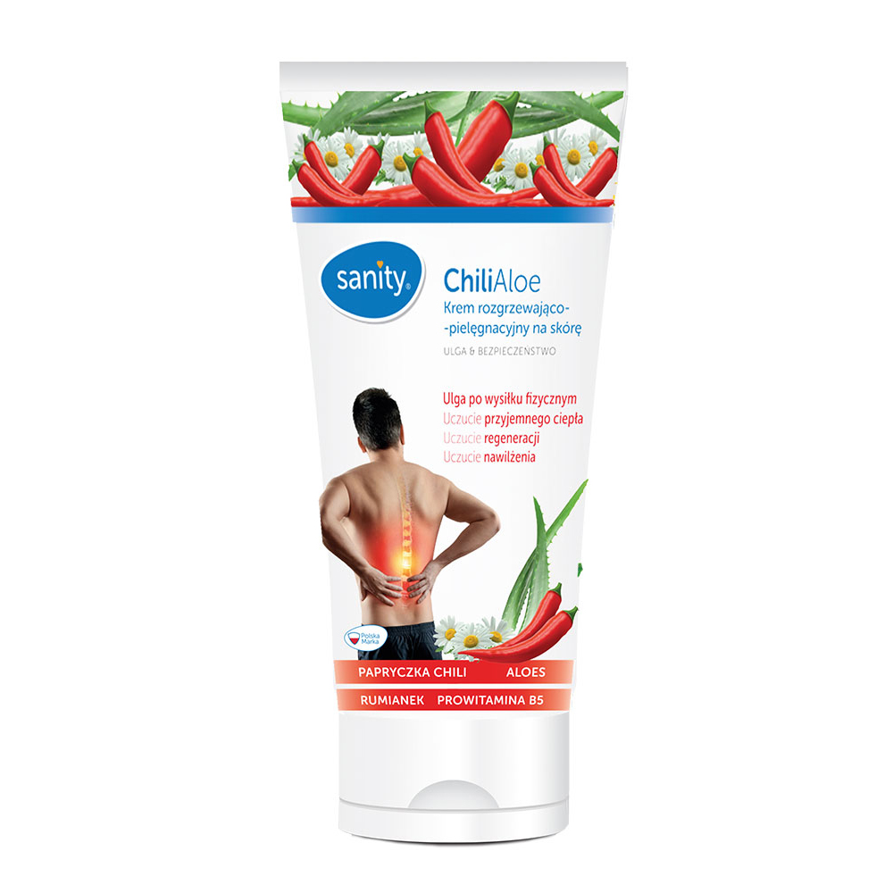 Crema pentru corp Sanity Chili Aloe, cu efect de incalzire, hidratare, regenerare si relaxare dupa efort fizic intens