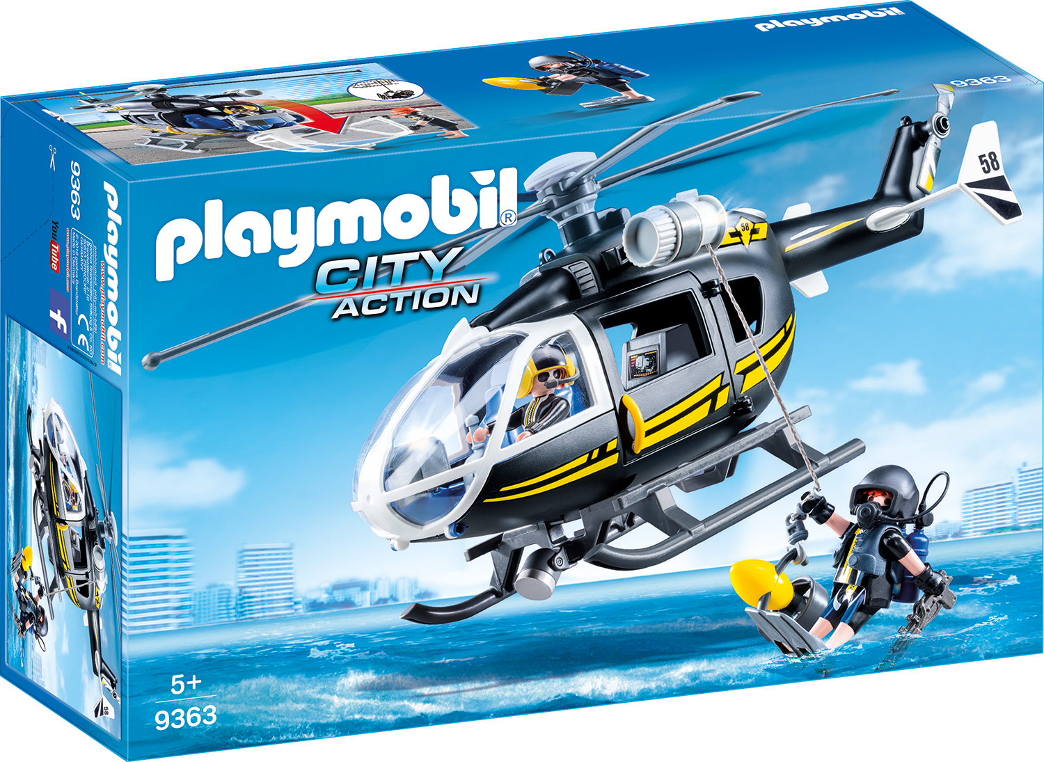 Elicopterul echipei Swat Playmobil City Action