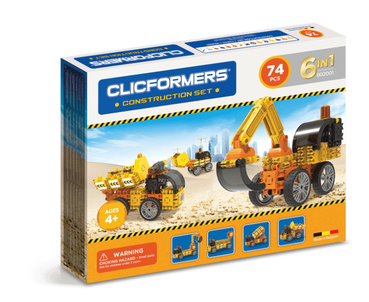 Set constructie Clicformers Santier 74 piese Clics Toys