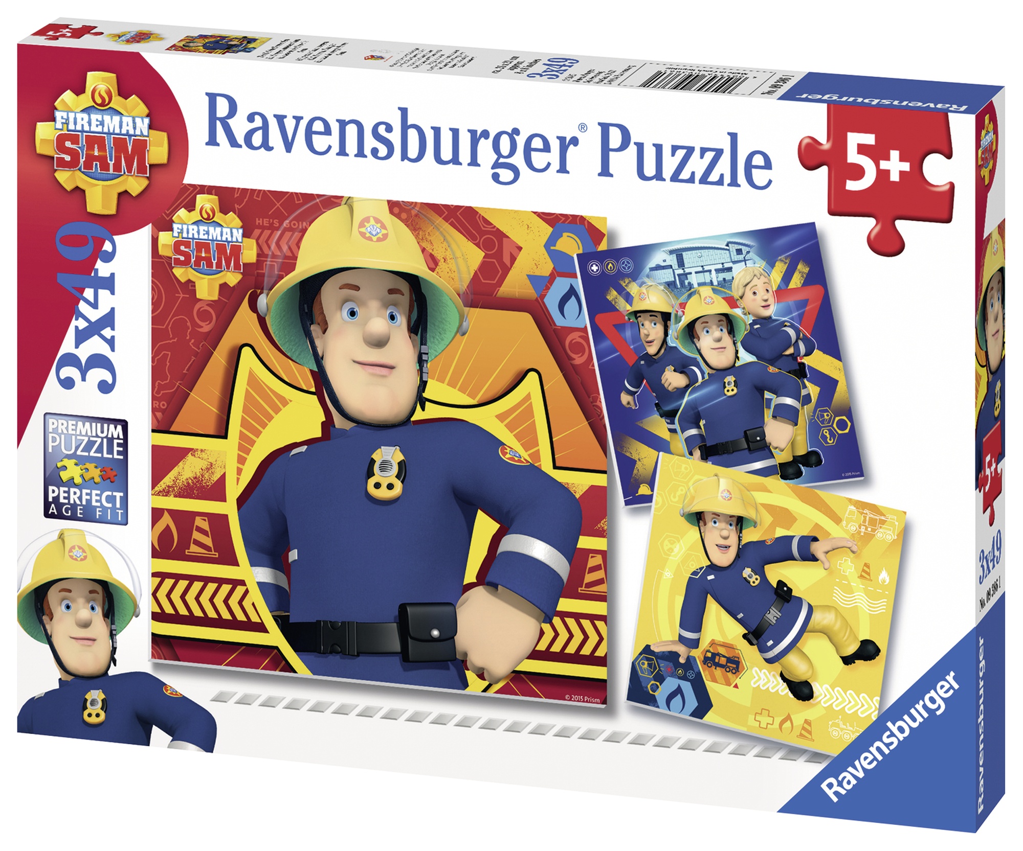 Puzzle Sam in actiune 3x49 piese Ravensburger