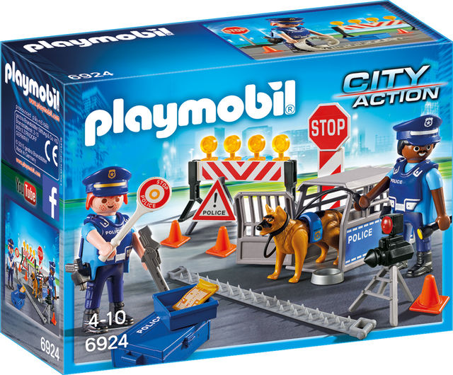 Blocaj rutier al Politiei Playmobil City Action