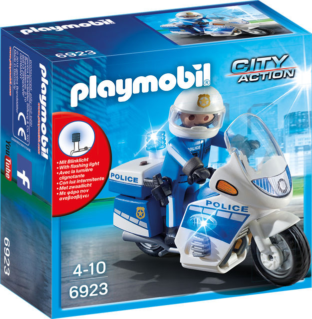 Motocicleta Politiei cu led Playmobil City Action