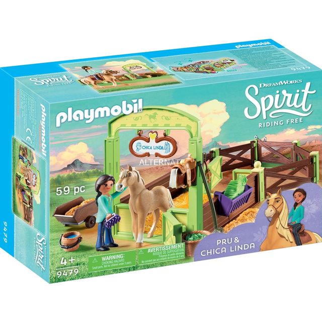 Spatiu ingrijire cai Pru si Chica Linda Playmobil Spirit