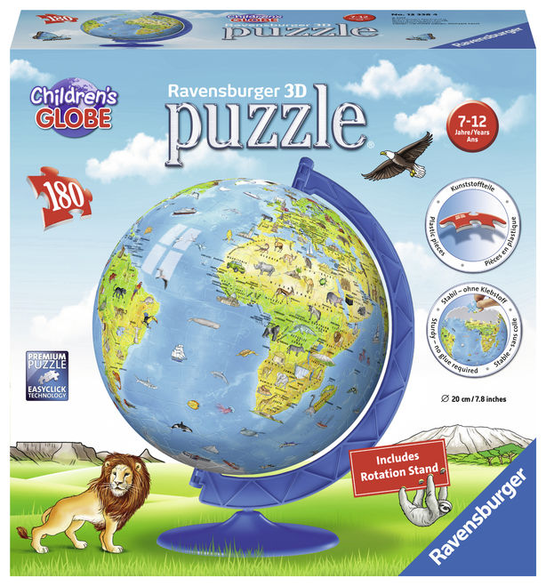 Puzzle 3D globul Lumii 180 piese Ravensburger