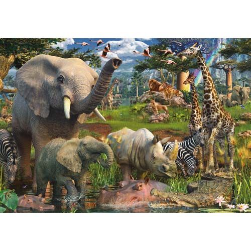 Puzzle adulti si copii animale in salbaticie 18000 piese Ravensburger