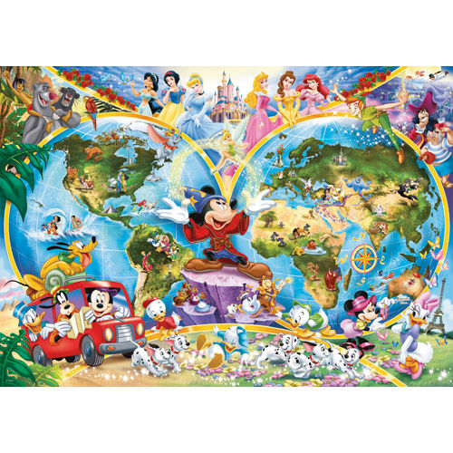 Puzzle harta lumii Disney 1000 piese Ravensburger