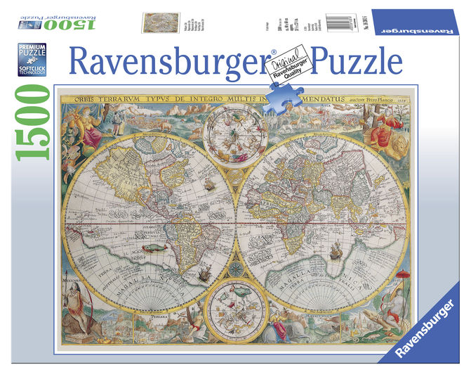 Puzzle copii si adulti Harta Istorica 1500 piese Ravensburger
