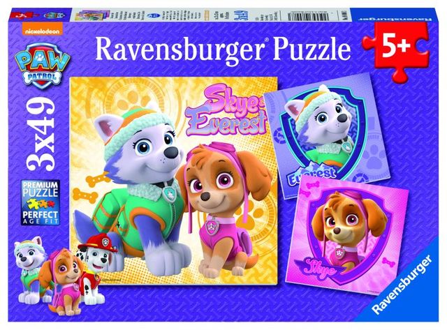 Puzzle patrula Catelusilor M1, 3X49 piese Ravensburger