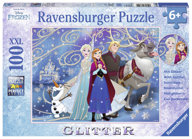 Puzzle Frozen si renul 100 piese XXL Ravensburger