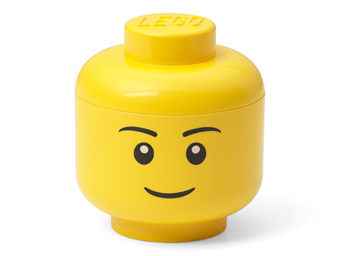 Mini cutie depozitare cap minifigurina LEGO baiat