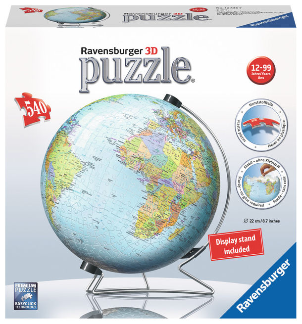 Puzzle 3D Pamantul 540 piese Ravensburger