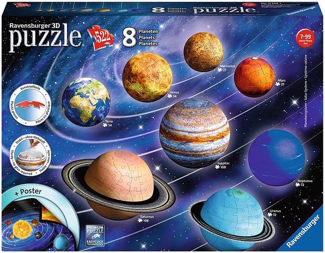 Puzzle 3D sistemul solar 108 piese Ravensburger