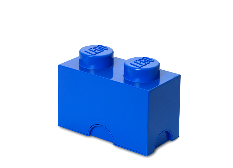 Cutie depozitare Lego 1x2 albastru inchis