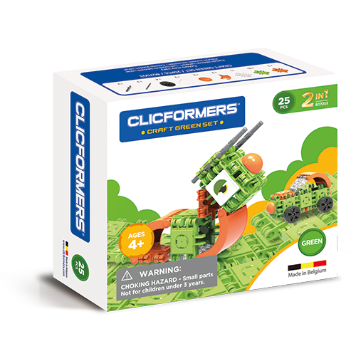 Set constructie Clicformers Craft verde 25 de piese Clics Toys