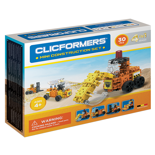 Set constructie Clicformers Mini set cu vehicule de santier Clics Toys