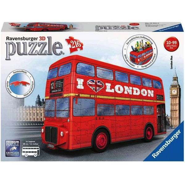 Puzzle 3D autobuz Londra 216 piese Ravensburger