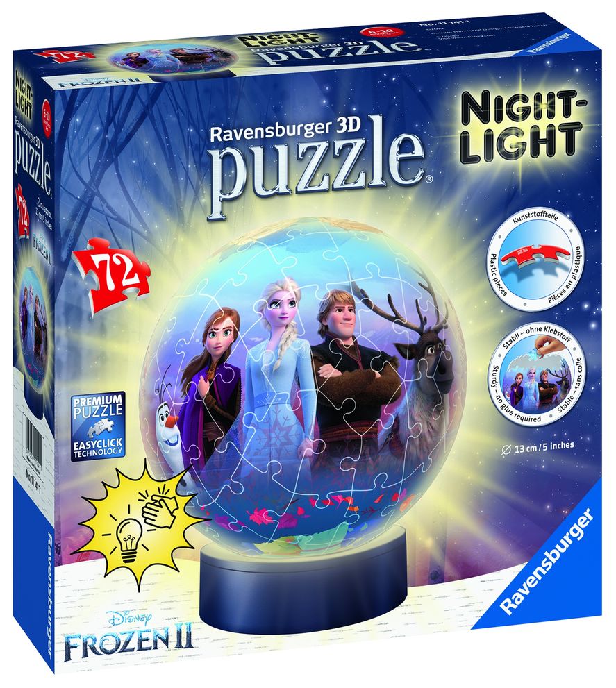 Puzzle 3D luminos Frozen 72 piese Ravensburger