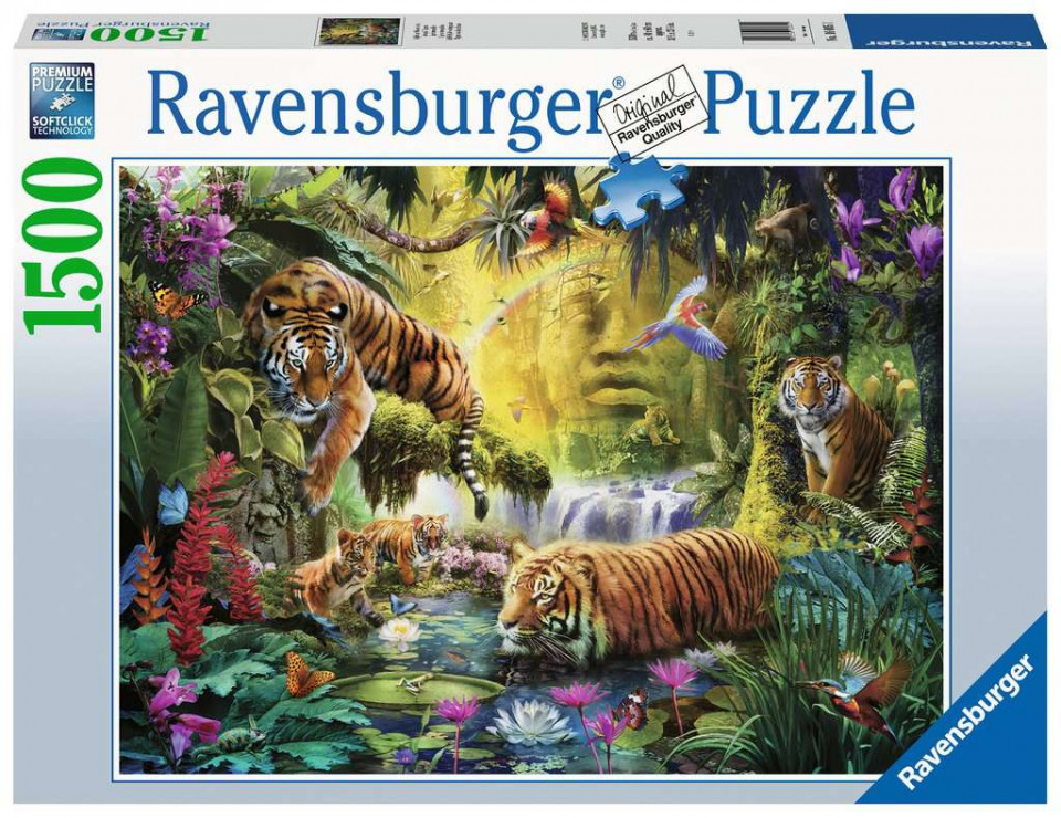 Puzzle adulti Iaz cu tigri 1500 piese Ravensburger