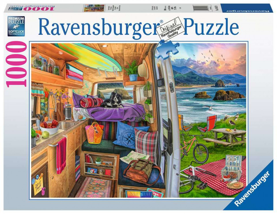 Puzzle copii si adulti Rulota 1000 piese Ravensburger