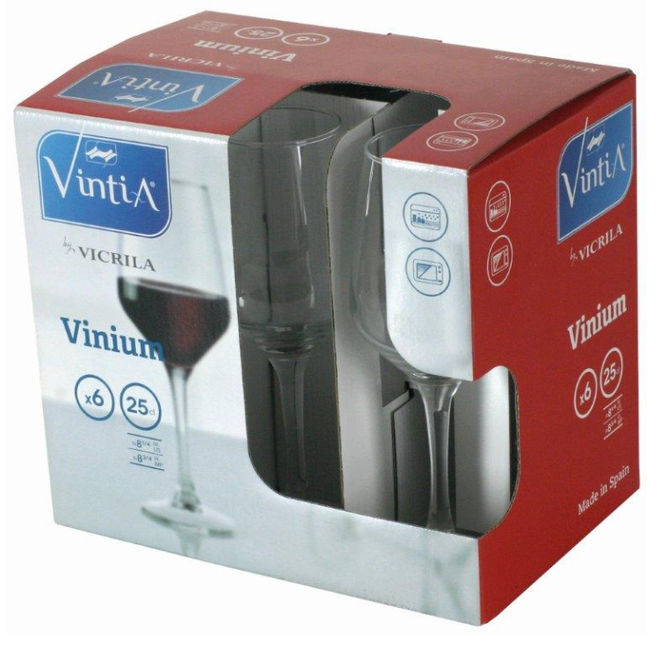 Set 6 pahare vin 250ml Vinium