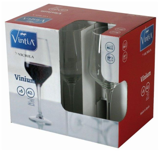 Set 6 pahare vin 420ml Vinium