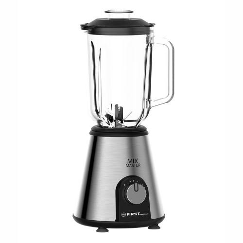 Blender First Austria, recipient sticla 1.5litri, 2 viteze + functie Pulse, 1000W, negru/Inox