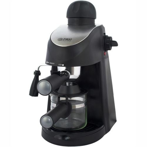 Espressor manual First Austria, 3.5 Bar, dispozitiv spumare, 0.24 litri, 800W, negru/ inox