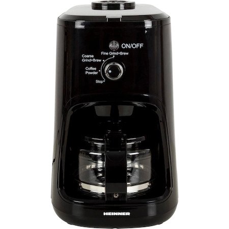 Cafetiera Heinner HCM-900RBK, 900 W, Rasnita incorporata, 0.6 L, Negru